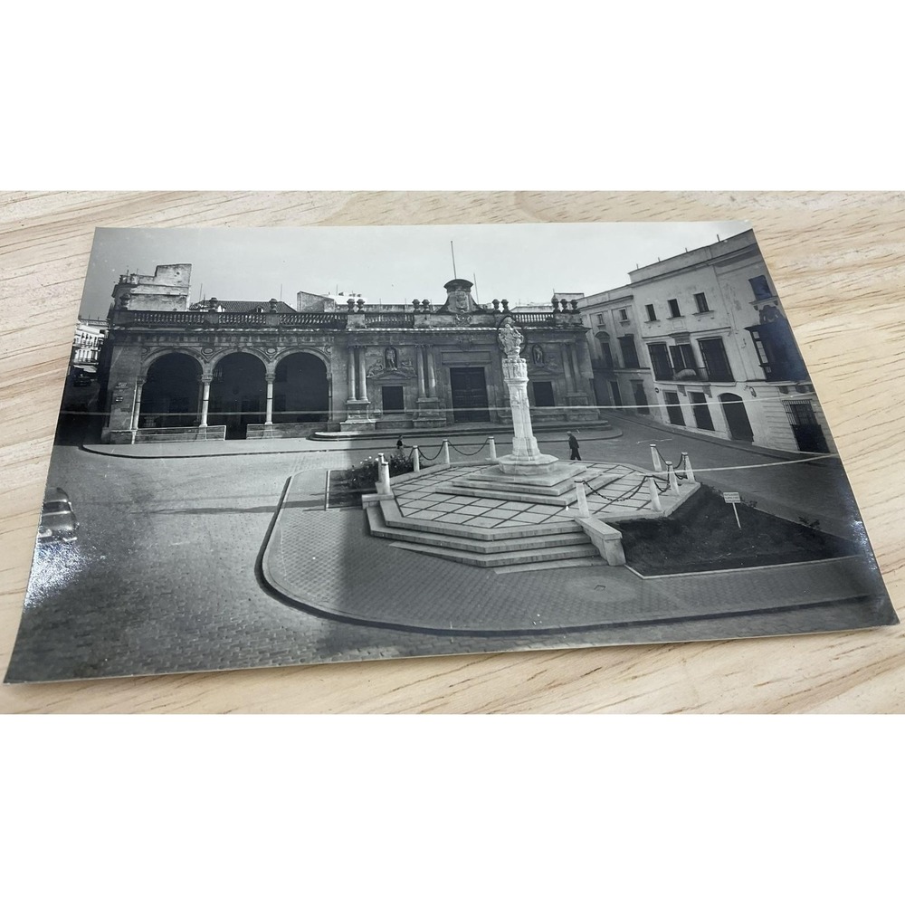Vintage Jerez De‎ La Frontera Plaza De La Asuncion Spain Postcard 5.5x3.5 In